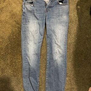 Light wash blue jeans